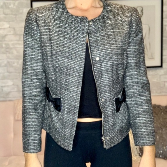 b&w bow blazer - Picture 1 of 2